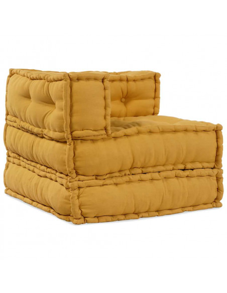 Divano Componibile Giallo 70x70x54 in Tessuto