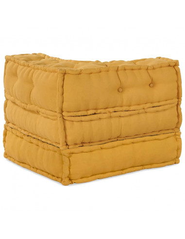 Divano Componibile Giallo 70x70x54 in Tessuto