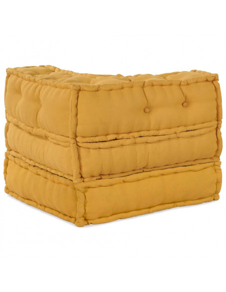 Divano Componibile Giallo 70x70x54 in Tessuto