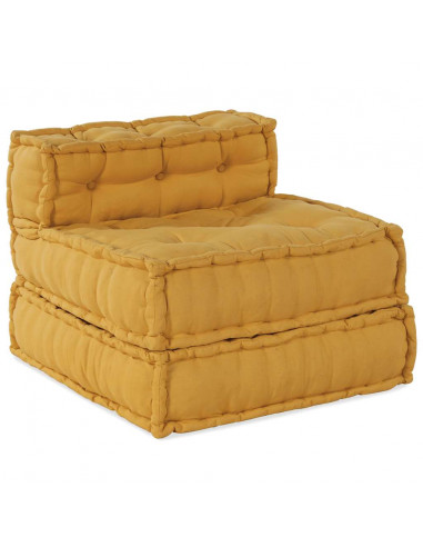 Divano Componibile Giallo 70x70x54 in Tessuto