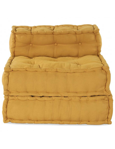 Divano Componibile Giallo 70x70x54 in Tessuto