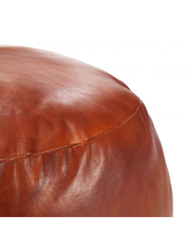 Pouf Tanno 60x30 cm in Vera Pelle di Capra