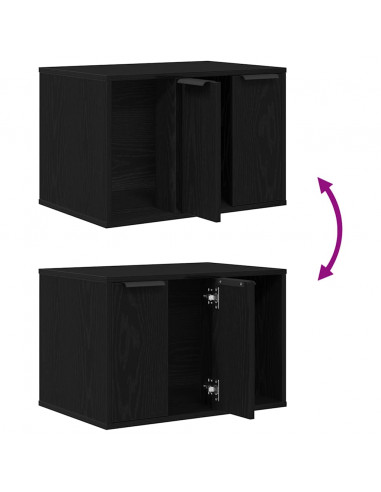 Recinto Lettiera Gatti Rovere Nero 60x40x40 cm in Truciolato