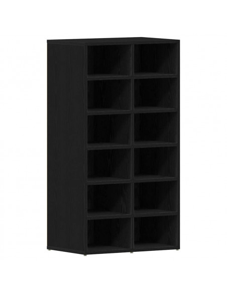 Scarpiera Rovere Nero 54x34x100,5 cm in Legno Multistrato