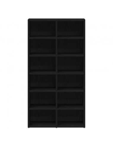 Scarpiera Rovere Nero 54x34x100,5 cm in Legno Multistrato