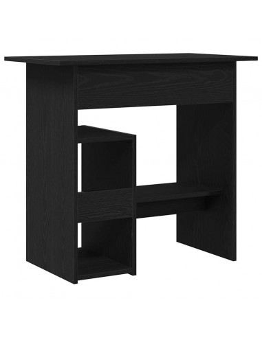 Scrivania Rovere Nero 80x45x74 cm in Legno Multistrato