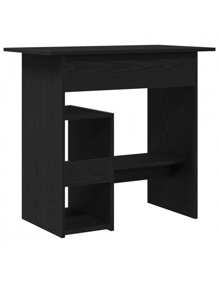 Scrivania Rovere Nero 80x45x74 cm in Legno Multistrato