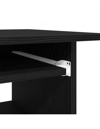 Scrivania Rovere Nero 80x45x74 cm in Legno Multistrato