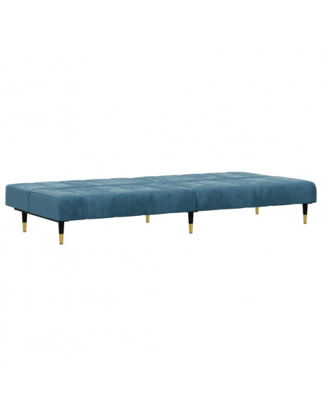 Set di Divani 2 pz Blu in Velluto