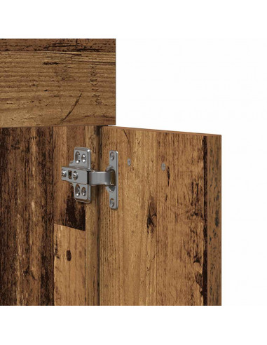Set Mobili da Bagno 2 pz Legno Antico in Legno Multistrato