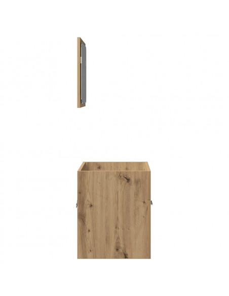 Set Mobili da Bagno 2 pz Rovere Artigianale Legno Multistrato
