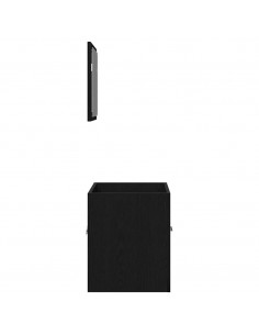 Set Mobili da Bagno 2 pz Rovere Nero in Legno Multistrato 2