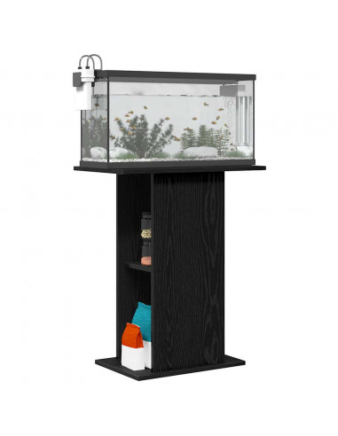 Supporto per Acquario 60,5x36x72,5cm Multistrato Rovere Nero