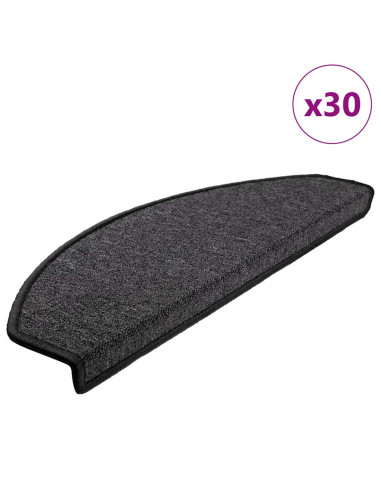 Tappetini per Scale 30 pz Antracite 65x24x4 cm