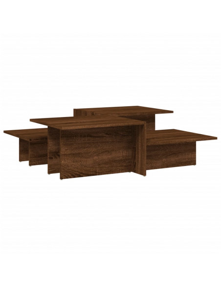 Tavolini da Salotto 2 pz Rovere Marrone in Legno Multistrato