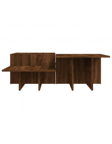 Tavolini da Salotto 2 pz Rovere Marrone in Legno Multistrato