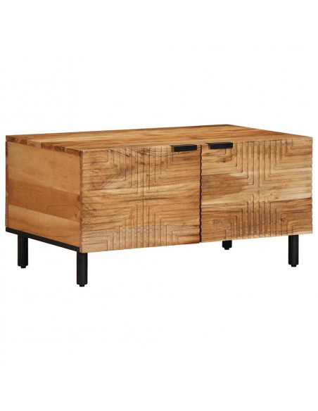 Tavolino da Salotto 80x50x40 cm Legno Massello di Acacia