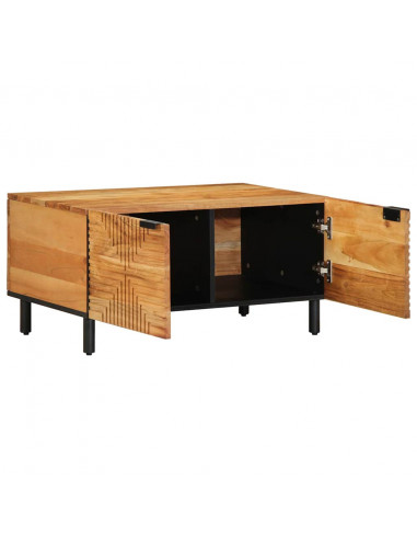 Tavolino da Salotto 80x50x40 cm Legno Massello di Acacia