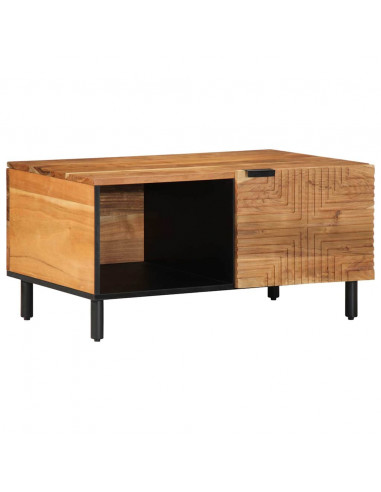 Tavolino da Salotto 80x50x40 cm Legno Massello di Acacia