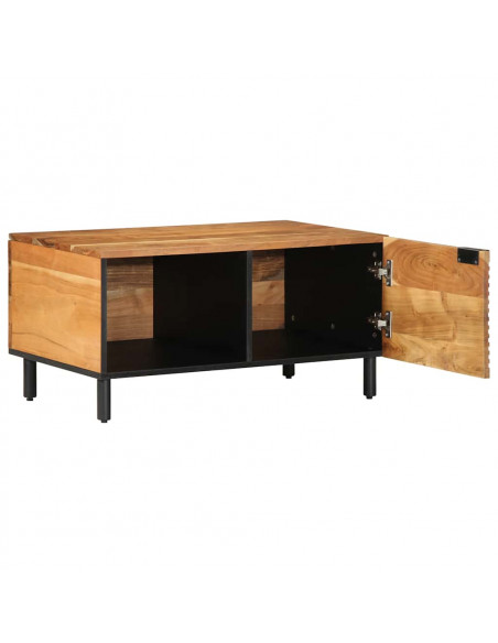 Tavolino da Salotto 80x50x40 cm Legno Massello di Acacia