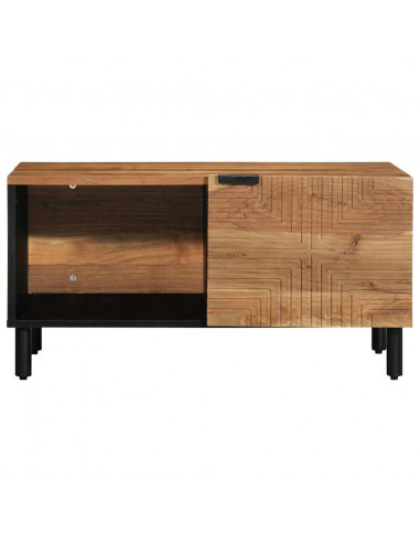 Tavolino da Salotto 80x50x40 cm Legno Massello di Acacia