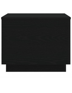 Tavolino da Salotto con Luci LED Rovere Nero 50x50x40 cm 2