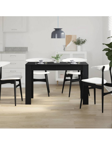 Tavolo da Pranzo Rovere Nero 120x60x76 cm Legno Multistrato