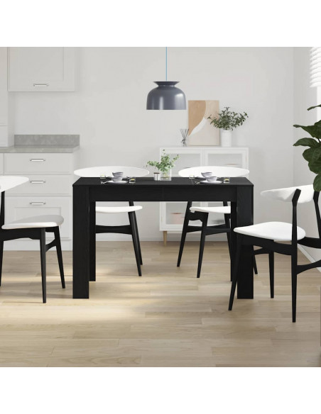 Tavolo da Pranzo Rovere Nero 120x60x76 cm Legno Multistrato