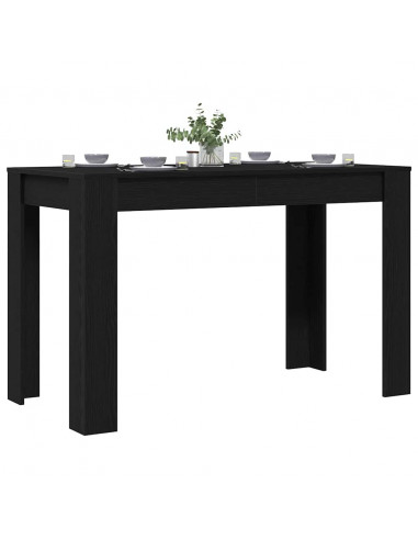 Tavolo da Pranzo Rovere Nero 120x60x76 cm Legno Multistrato