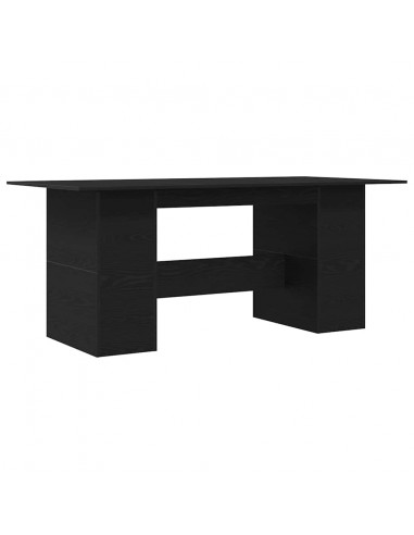 Tavolo da Pranzo Rovere Nero 180x90x76 cm Legno Multistrato