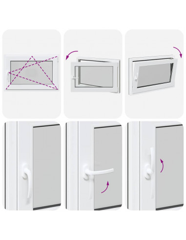 Finestra per Seminterrato RISOR 90x60cm Anta Ribalta DIN Destra