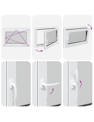 Finestra per Seminterrato RISOR 60x90cm Anta Ribalta DIN Destra