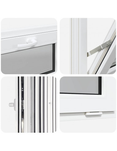 Finestra Seminterrato RISOR 60x40 cm Tilt 3 Vetri Bianco