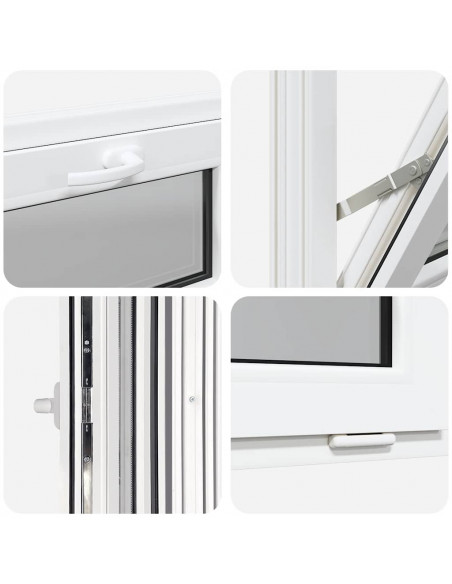 Finestra Seminterrato RISOR 60x40 cm Tilt 3 Vetri Bianco