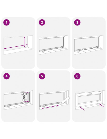 Finestra Seminterrato RISOR 110x40 cm Tilt 3 Vetri Bianco