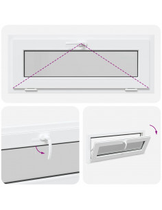 Finestra Seminterrato RISOR 100x40 cm Tilt 3 Vetri Bianco 2