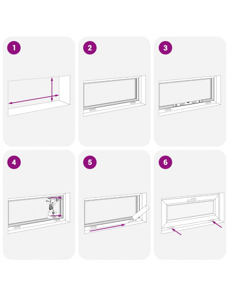 Finestra Seminterrato RISOR 100x40 cm Tilt 3 Vetri Bianco