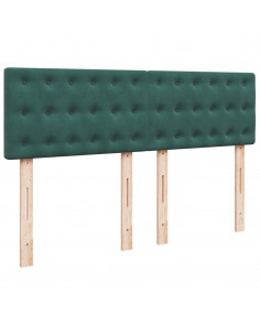 Giroletto a Molle con Materasso Verde Scuro 160x200 cm Velluto 2