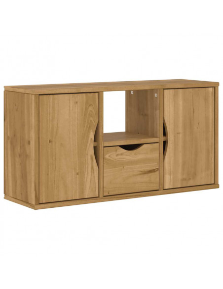 Mobile TV 5 pz con Contenitore ODDA in Legno Massello di Pino