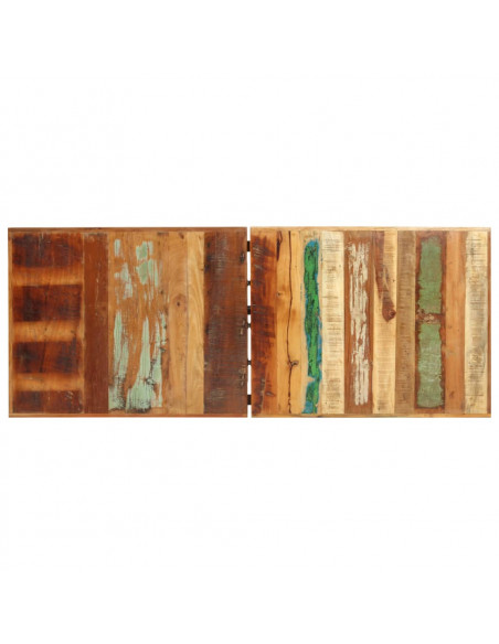 Set da Bar 7 pz in Legno Massello di Recupero e Vera Pelle