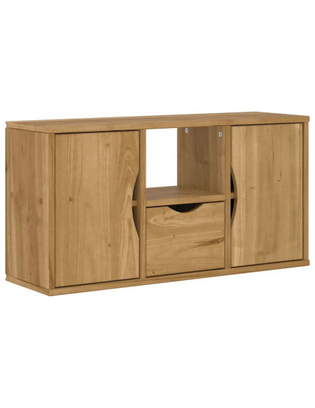 Mobile TV 5 pz con Contenitore ODDA in Legno Massello di Pino