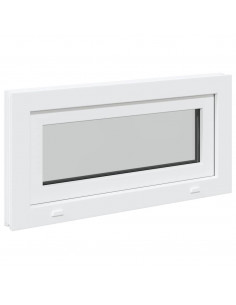 Finestra Seminterrato RISOR 80x40 cm Tilt 3 Vetri Bianco