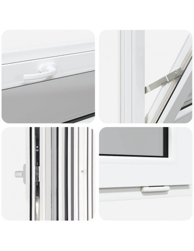 Finestra Seminterrato RISOR 80x40 cm Tilt 3 Vetri Bianco