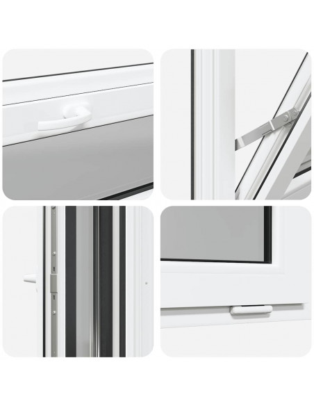 Finestra Seminterrato RISOR 80x40 cm Tilt 3 Vetri Antracite
