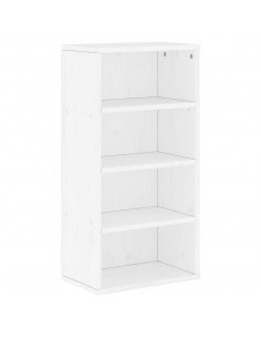 Mobile TV 4 pz con Contenitore ODDA Bianco in Legno di Pino 2