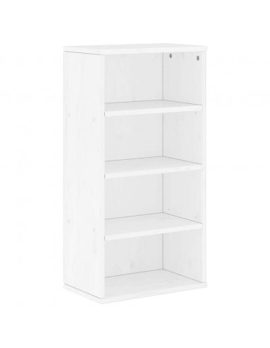 Mobile TV 4 pz con Contenitore ODDA Bianco in Legno di Pino