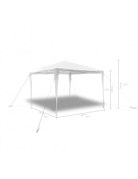 Gazebo da Esterno 3x3 m con Tetto a Piramide per Feste