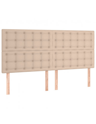 Giroletto a Molle con Materasso Cappuccino 160x200cm Similpelle