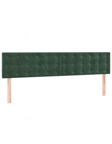 Giroletto a Molle con Materasso Verde Scuro 160x200 cm Velluto
