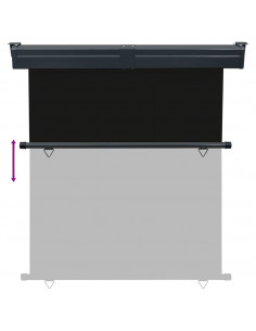 Tenda Laterale per Terrazzo 160x250 cm Nera